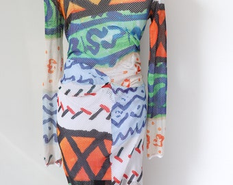 Vivienne Westwood ANGLOMANIA 指紋模様 ワンピース org.jpg