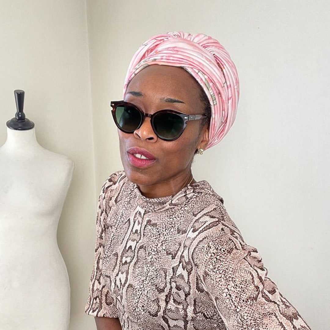 Mitzi 1960s Ladies Turban Hat - Pink Polyester - Large - Etsy display picture 1