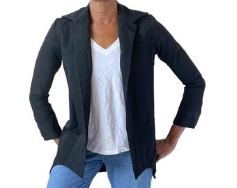 Chaqueta negra Yohji Yamamoto - Lana - Vintage - Talla 1 - Talla S / Reino Unido 10