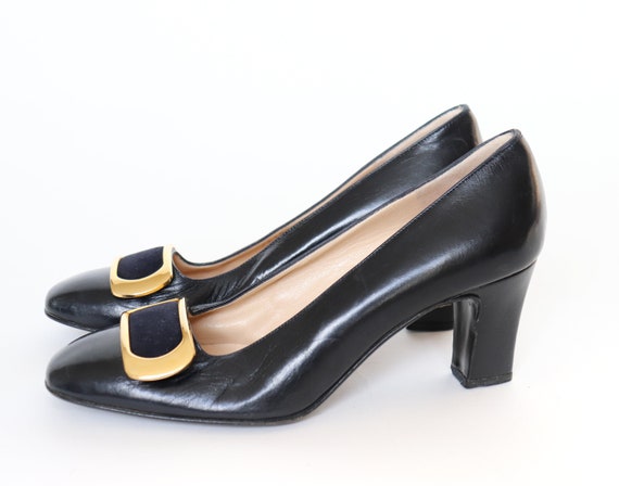 Bruno Magli Vintage Shoes - Black Leather - Pilgr… - image 1