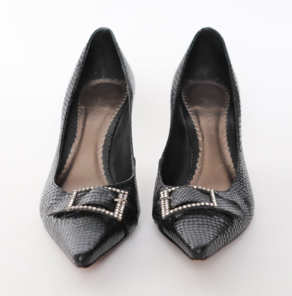 Jaeger Stiletto Shoes - Black Leather - Label 39 … - image 4