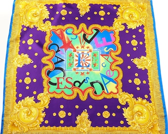 Escada Silk Scarf - Circus Theme - Vintage - Large