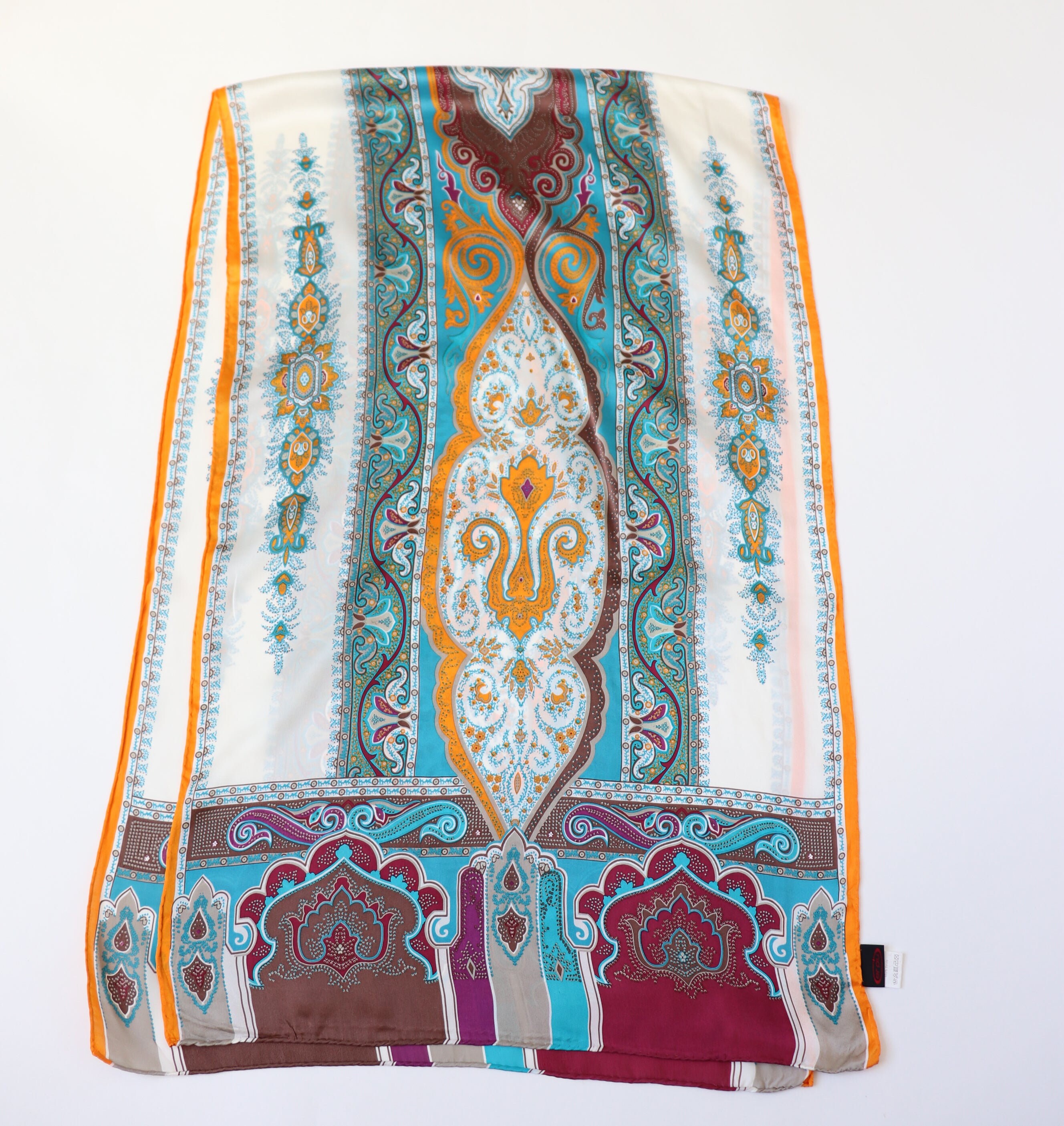 Paisley Print Long Silk Scarf - Multicolours - LARGE - Etsy