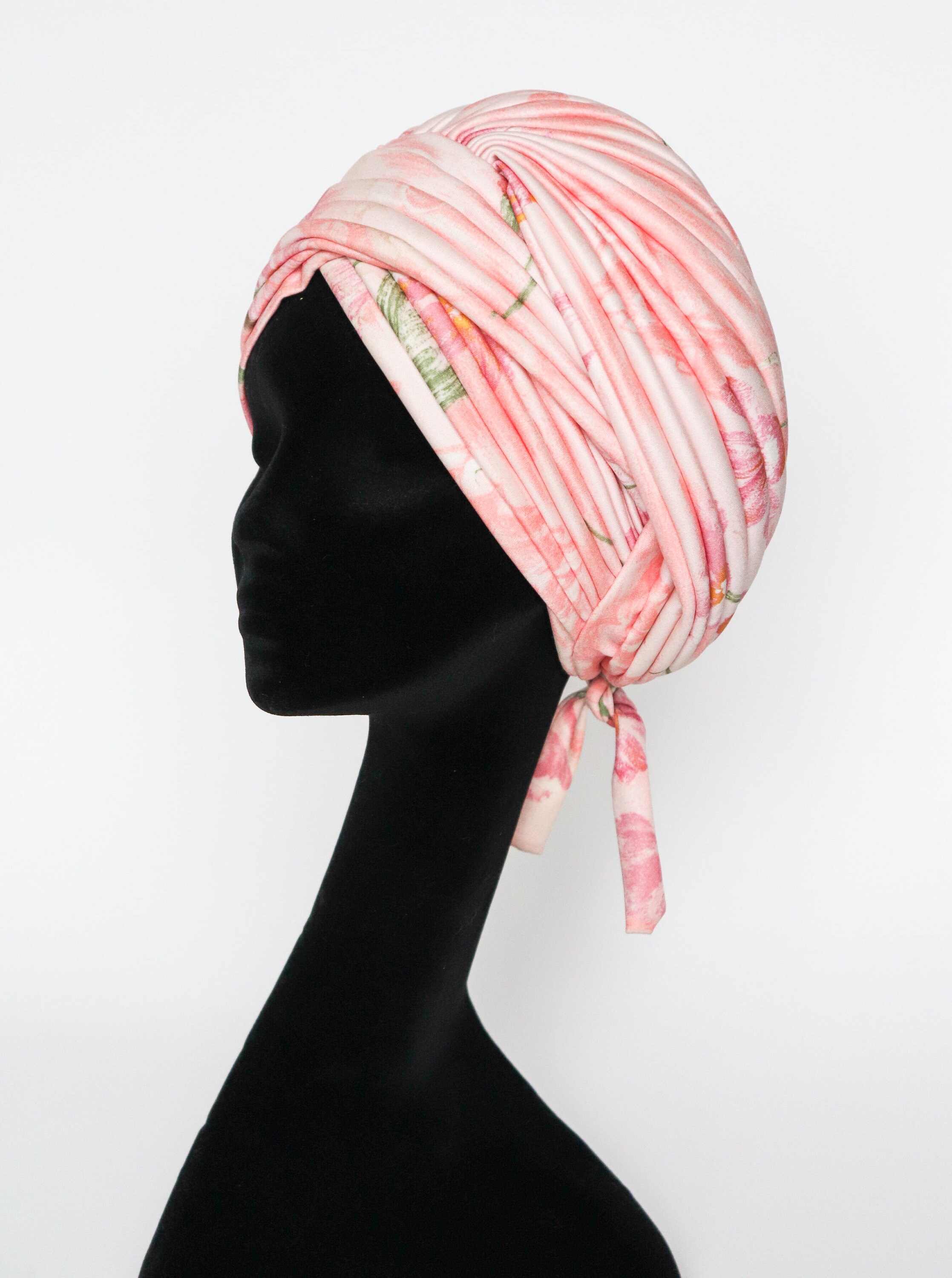 Mitzi 1960s Ladies Turban Hat - Pink Polyester - Large - Etsy display picture 1
