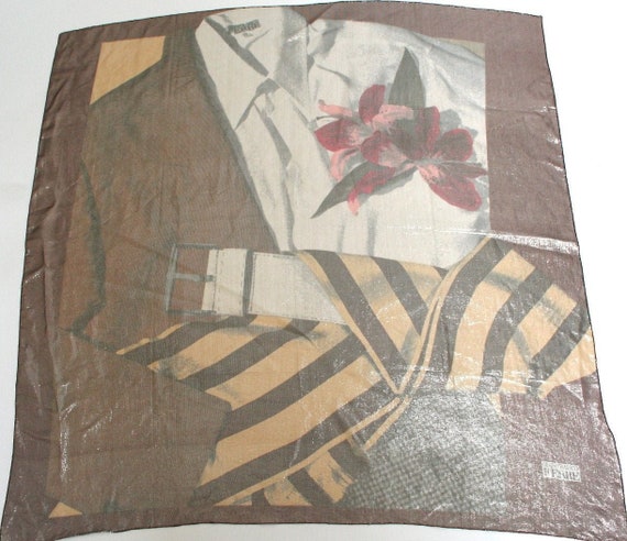 Gianfranco Ferre - 80s Lamé suit print vintage sca