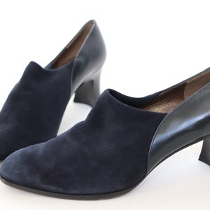 Russell & Bromley Ankle Shoe Boots - Vintage - Blue Leather - UK 4 / 4.5