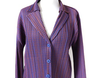 イッセイミヤケ プリーツ プリーズ カーディガン - ラミーチェック