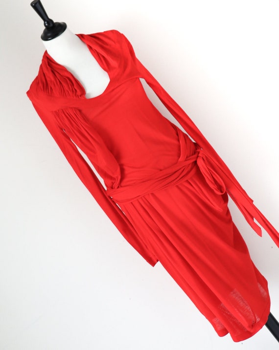 preen red dress Preen by Thornton Bregazzi Red Lace Contrast Zipper Trim Detail Dress S Preen