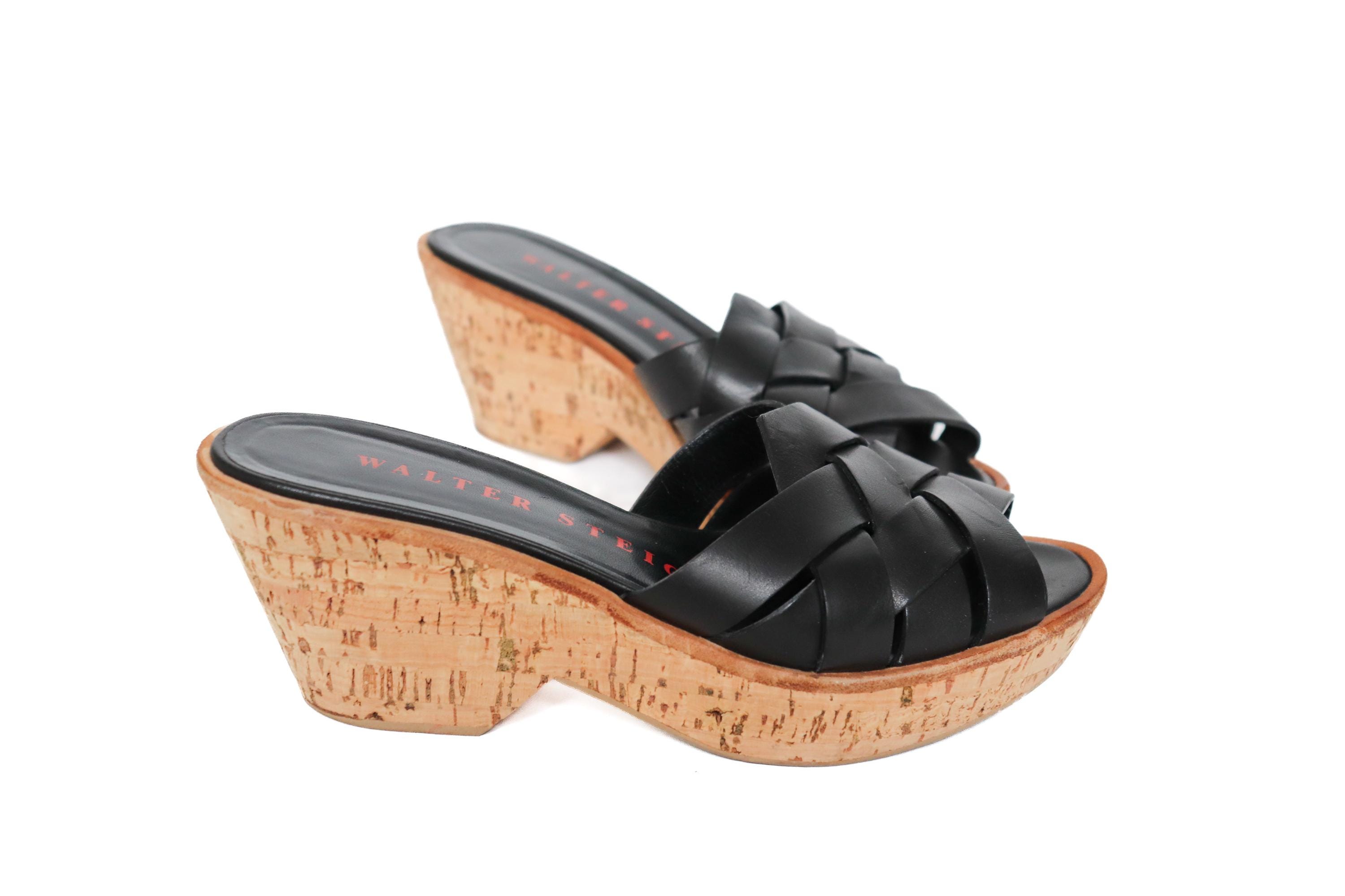 SBGMoSJ Black Strappy Cork Wedges for Women Size 11 Sandals Wome 並行輸入品 SBGMoSJ Orthopedic Dress Shoes For Women Comfortable Dressy Boots