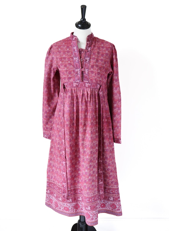 Ritu Kumar Vintage Block Print Cotton Dress - Emp… - image 2