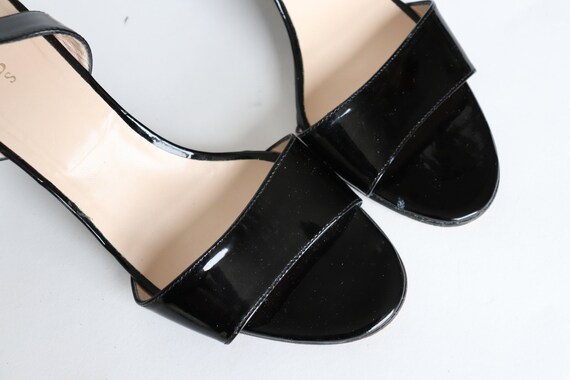 Hobbs Wedge Heel Slingback Sandals Black Patent Leather 41 UK 8 Etsy Canada