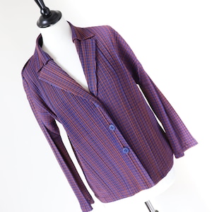 Issey Miyake Pleats Please Cardigan - Ramie Check - JPN 3 (Fit S / M)
