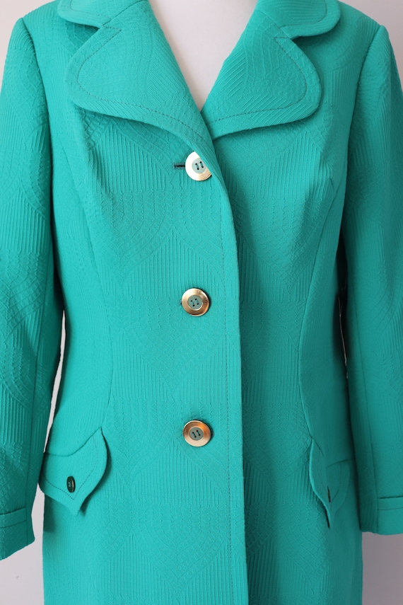 Vintage 1960s Green Coat - Polyamide - Lucie Lind… - image 3