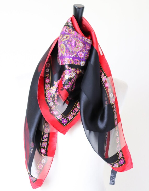 Nazareno Gabrielli  Silk Scarf - Paisley - Red / … - image 2