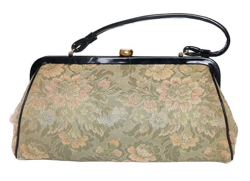 ハンドバッグ Fabric Handbag Vintage 1960s Top Handle Bag - Brocade Fabric - Medium