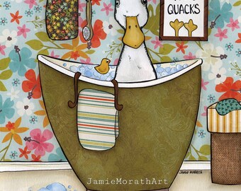 Wash Your Quacks, duck wall art print