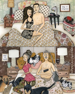 How It Started, funny dog wall art print By JamieMorathArt By JamieMorathArt Shop owned by Jamie 13 years on Etsy