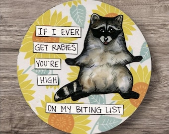 Raccoon ornament