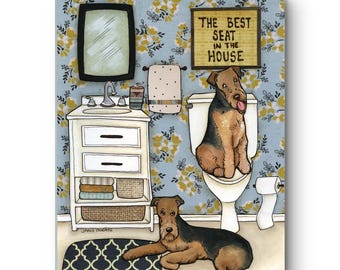 Airedale Terrier Art Print: Dog Lover Gift