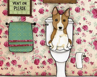 Turn Vent On, Corgi dog wall art print gifts