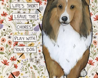 Play With Your Dog wall art print gifts