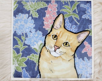 Kitty Treat cat tile