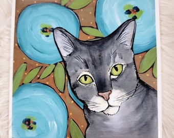 Cat Poppies, cat tile