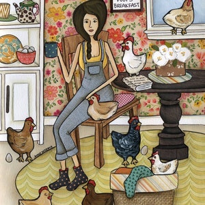 Fresh Farm, chicken kitchen wall art prints