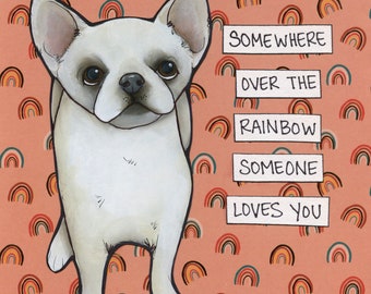 Somewhere, Chihuahua dog wall art print gifts