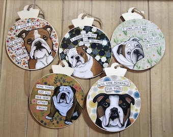 English Bulldog Ornaments