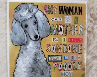 Poodle Mom ceramic tile