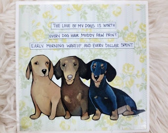 COASTERS TILES DOGS