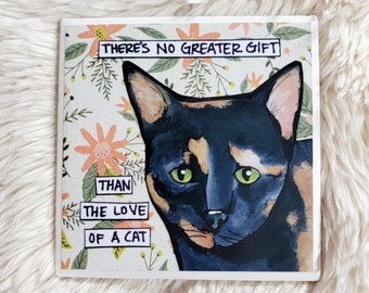 Greater Gift cat coaster tile