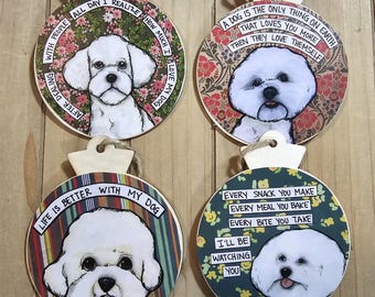 Bichon Frise Dog Ornaments