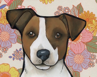 Keep Shining, Jack Russell Terrier dog wall art print. Great gift ideas for dog lovers.
