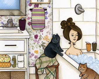 No Such Thing, cat wall art print gifts