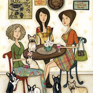 Talk Frenchie To Me, French Bulldog dog wall art print gifts