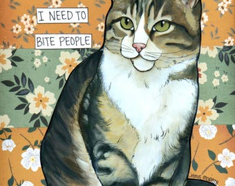 Therapy Cat, wall art print