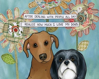 I Realize, dog wall art print