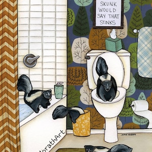 A Skunk wall art print