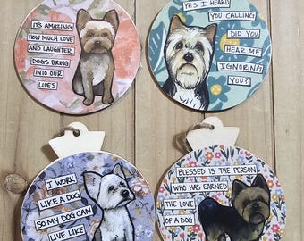 Yorkshire Terrier Yorkie Dog Ornaments