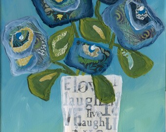 Live Love Laugh in a Vase, wall decor