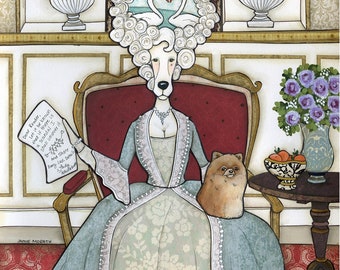 Lady Whistlebone, poodle dog wall are print gifts