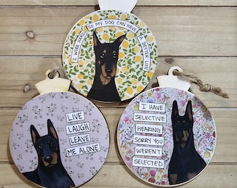 Doberman Dog Ornaments