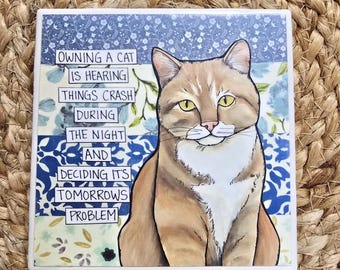 Tomorrow's Problem, cat decorative tiles