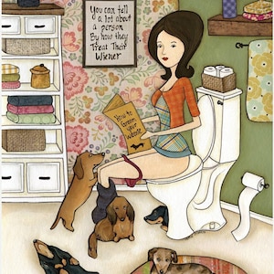 Your Weenie, dachshund dog wall art print