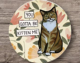 Orange Cat, Be Kitten Me ornament