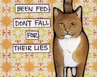 Their Lies cat wall art print