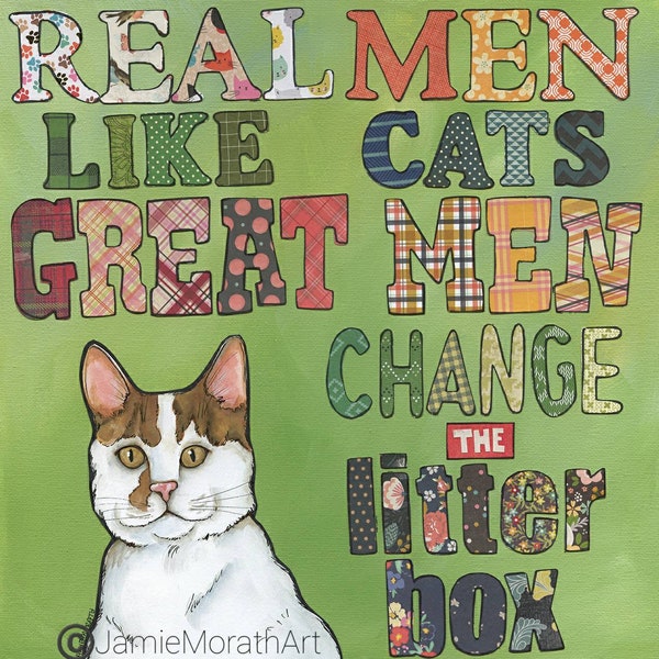 Great Men, cat art prints