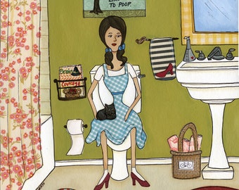 Dorothy's Bathroom of Oz art print